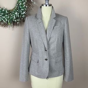 Banana Republic Women’s Brown Tweed Wool Blend Blazer Size 8